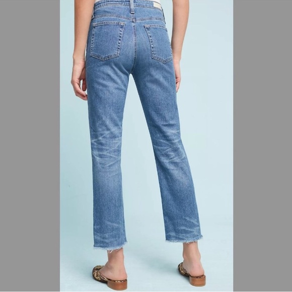 AG Adriano Goldschmied The Isabelle High-Rise Straight Cropped Stretch Jeans NWT - Picture 2 of 7